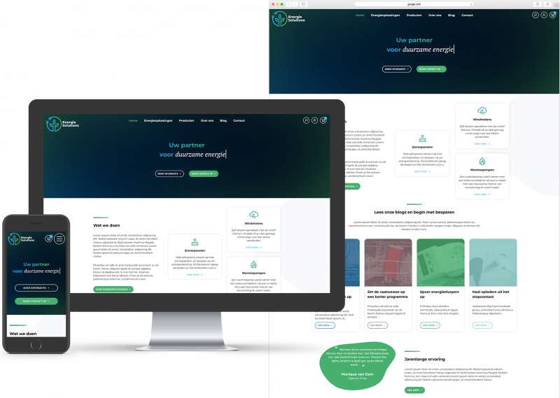 Website template voor Webwinkel, Blog, MKB