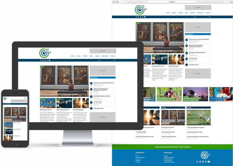 Website template voor Blog