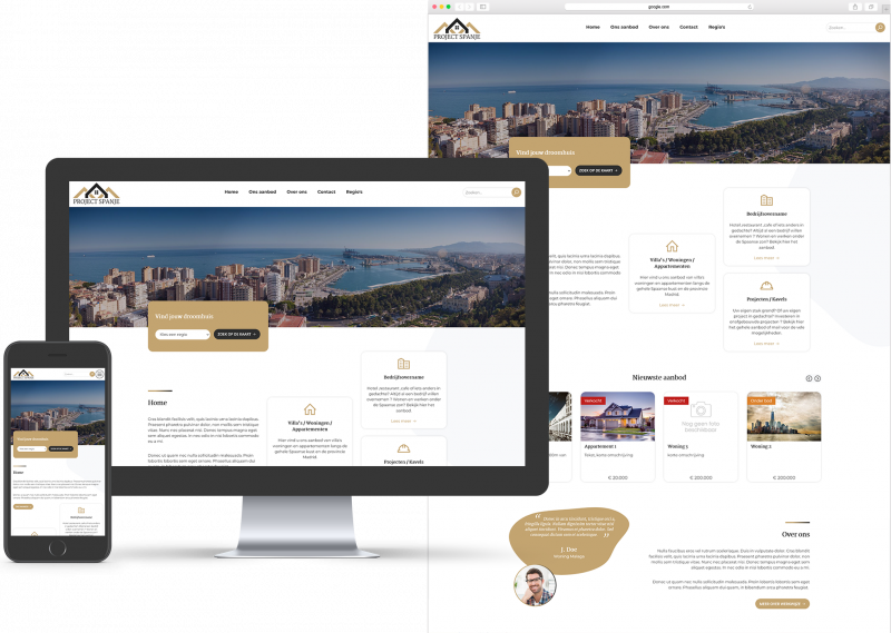 Website template voor MKB, ZZP