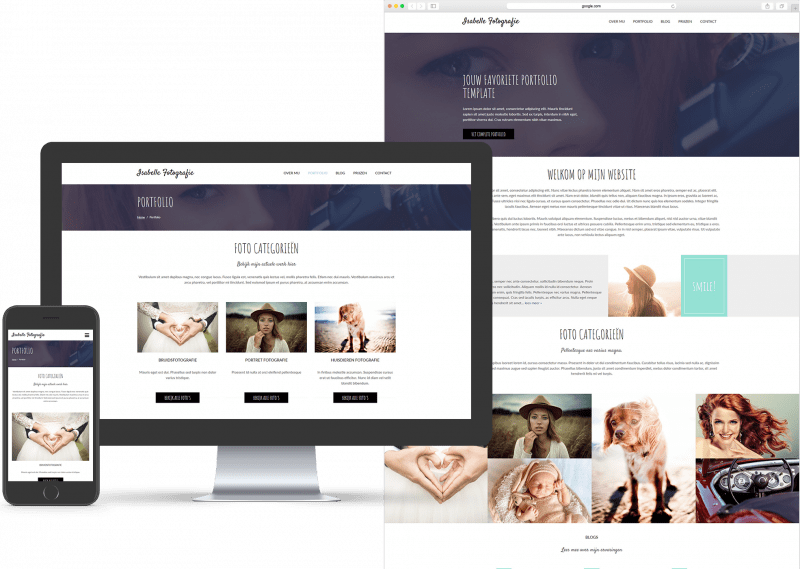 Website template voor Fotografie